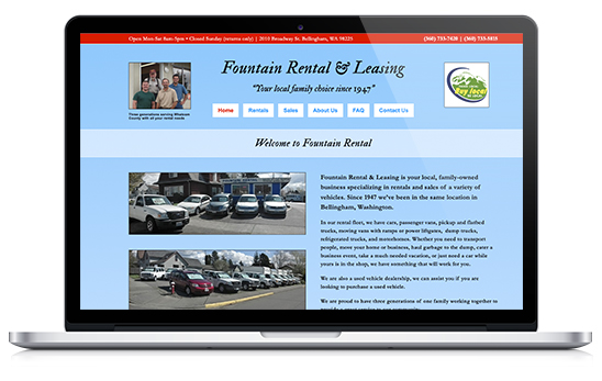 Car and equipment rental website